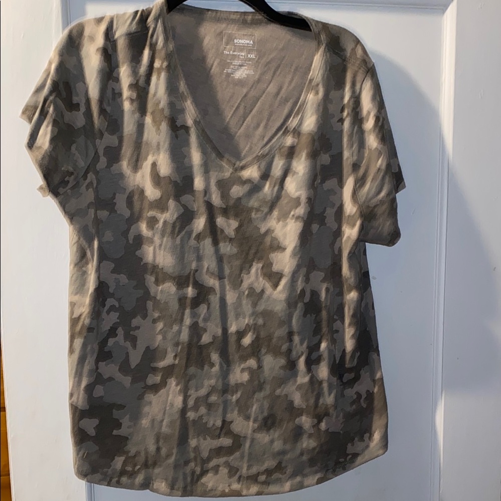 Camo V-Neck T-Shirt